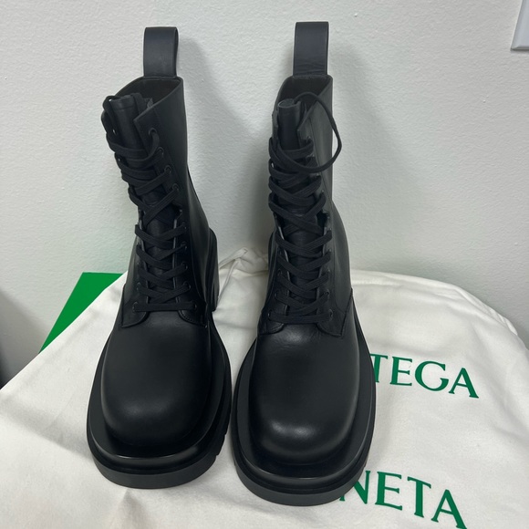 NIB BOTTEGA VENETA LUG LACE UP MILITARY COMBAT BOOTS 38.5/ 39 - Picture 10 of 12